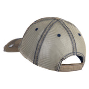 USAF Civil Engineer Veteren Embroidered Low Profile Special Cotton Mesh Cap - Khaki OSFM