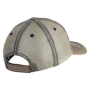 USAF Civil Engineer Veteren Embroidered Low Profile Special Cotton Mesh Cap - Khaki OSFM