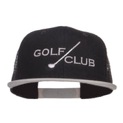 Golf Club Embroidered Mesh Snapback Cap