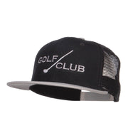 Golf Club Embroidered Mesh Snapback Cap