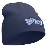 Epic! Embroidered 8 Inch Short Beanie - Navy OSFM