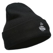 Coffee Cup Embroidered Long Beanie