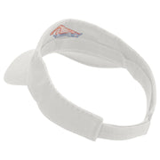 Colorful Swimming Club Embroidered Prostyle Cotton Twill Washed Visor - White OSFM