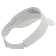 Colorful Swimming Club Embroidered Prostyle Cotton Twill Washed Visor - White OSFM