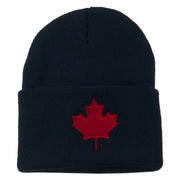 Canada Maple Leaf Embroidered Long Beanie