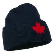 Canada Maple Leaf Embroidered Long Beanie