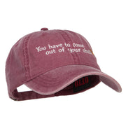 Come out of Shell Embroidered Washed Cap