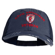 USAF Civil Engineer Veteren Embroidered Low Profile Special Cotton Mesh Cap - Navy OSFM