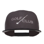 Golf Club Embroidered Mesh Snapback Cap