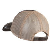 USAF Civil Engineer Veteren Embroidered Low Profile Special Cotton Mesh Cap - Brown-Khaki OSFM