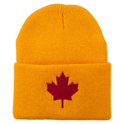 Canada Maple Leaf Embroidered Long Beanie