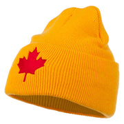 Canada Maple Leaf Embroidered Long Beanie