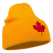 Canada Maple Leaf Embroidered Long Beanie