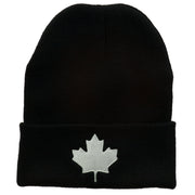 Canada Maple Leaf Embroidered Long Beanie