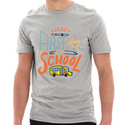 Happy First Day Of School Cotton Short Sleeve Graphic Shirt