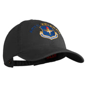 Air Education and Training Command Veteran Embroidered Washed Solid Pigment Dyed Cotton Twill Brass Buckle Cap - Black OSFM