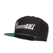 Fading Basketball Embroidered Snapback Cap