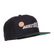 Fading Basketball Embroidered Snapback Cap