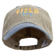 Field Day Logo Embroidered Pigment Dyed Wash Cap - Khaki-Navy OSFM