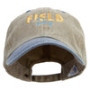 Field Day Logo Embroidered Pigment Dyed Wash Cap - Khaki-Navy OSFM