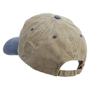 Field Day Logo Embroidered Pigment Dyed Wash Cap - Khaki-Navy OSFM