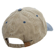 Field Day Logo Embroidered Pigment Dyed Wash Cap - Khaki-Navy OSFM