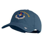 Air Education and Training Command Veteran Embroidered Washed Solid Pigment Dyed Cotton Twill Brass Buckle Cap - Navy OSFM