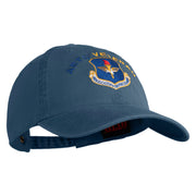 Air Education and Training Command Veteran Embroidered Washed Solid Pigment Dyed Cotton Twill Brass Buckle Cap - Navy OSFM