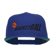 Fading Basketball Embroidered Snapback Cap