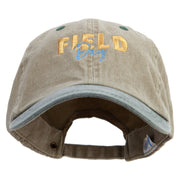 Field Day Logo Embroidered Pigment Dyed Wash Cap - Khaki-Green OSFM