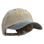 Field Day Logo Embroidered Pigment Dyed Wash Cap - Khaki-Green OSFM