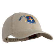 Air Education and Training Command Veteran Embroidered Washed Solid Pigment Dyed Cotton Twill Brass Buckle Cap - Khaki OSFM