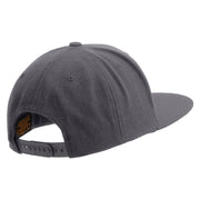 Licensed US Navy Seabee Veteran Embroidered Wool Blend Prostyle Snapback Cap - Dk-Grey OSFM