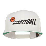 Fading Basketball Embroidered Snapback Cap