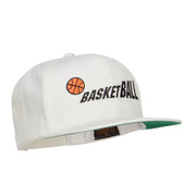 Fading Basketball Embroidered Snapback Cap