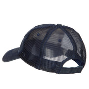 Fishing Hair Don't Care Embroidered Cotton Mesh Cap