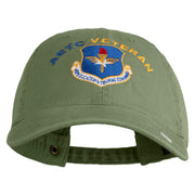 Air Education and Training Command Veteran Embroidered Washed Solid Pigment Dyed Cotton Twill Brass Buckle Cap - Olive OSFM