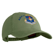 Air Education and Training Command Veteran Embroidered Washed Solid Pigment Dyed Cotton Twill Brass Buckle Cap - Olive OSFM
