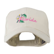 USA State Flower Florida Orange Blossom Embroidery Cap