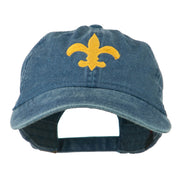 Fleur De Lis with Outline Embroidered Cap