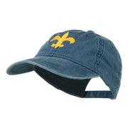 Fleur De Lis with Outline Embroidered Cap