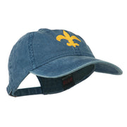 Fleur De Lis with Outline Embroidered Cap