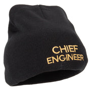 Chief Engineer Embroidered 8 Inch Knitted Short Beanie