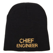 Chief Engineer Embroidered 8 Inch Knitted Short Beanie