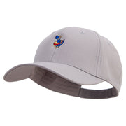 Diving Cute Monster Embroidered Low Profile Cap - Grey OSFM