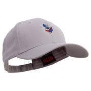 Diving Cute Monster Embroidered Low Profile Cap - Grey OSFM