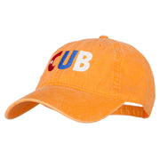 Cuba CUB Flag Embroidered Washed Cotton Twill Cap