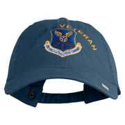 Air Force Global Strike Command Veteren Embroidered Washed Solid Pigment Dyed Cotton Twill Brass Buckle Cap - Navy OSFM