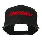 Formula 1 Embroidered Flat Bill Cap