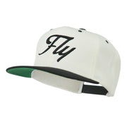 Fly Embroidered Flat Bill Cap